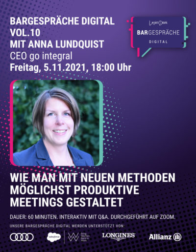 Ladies Drive Bargespräch Digital-webinar: So Werden Meetings Produktiver!