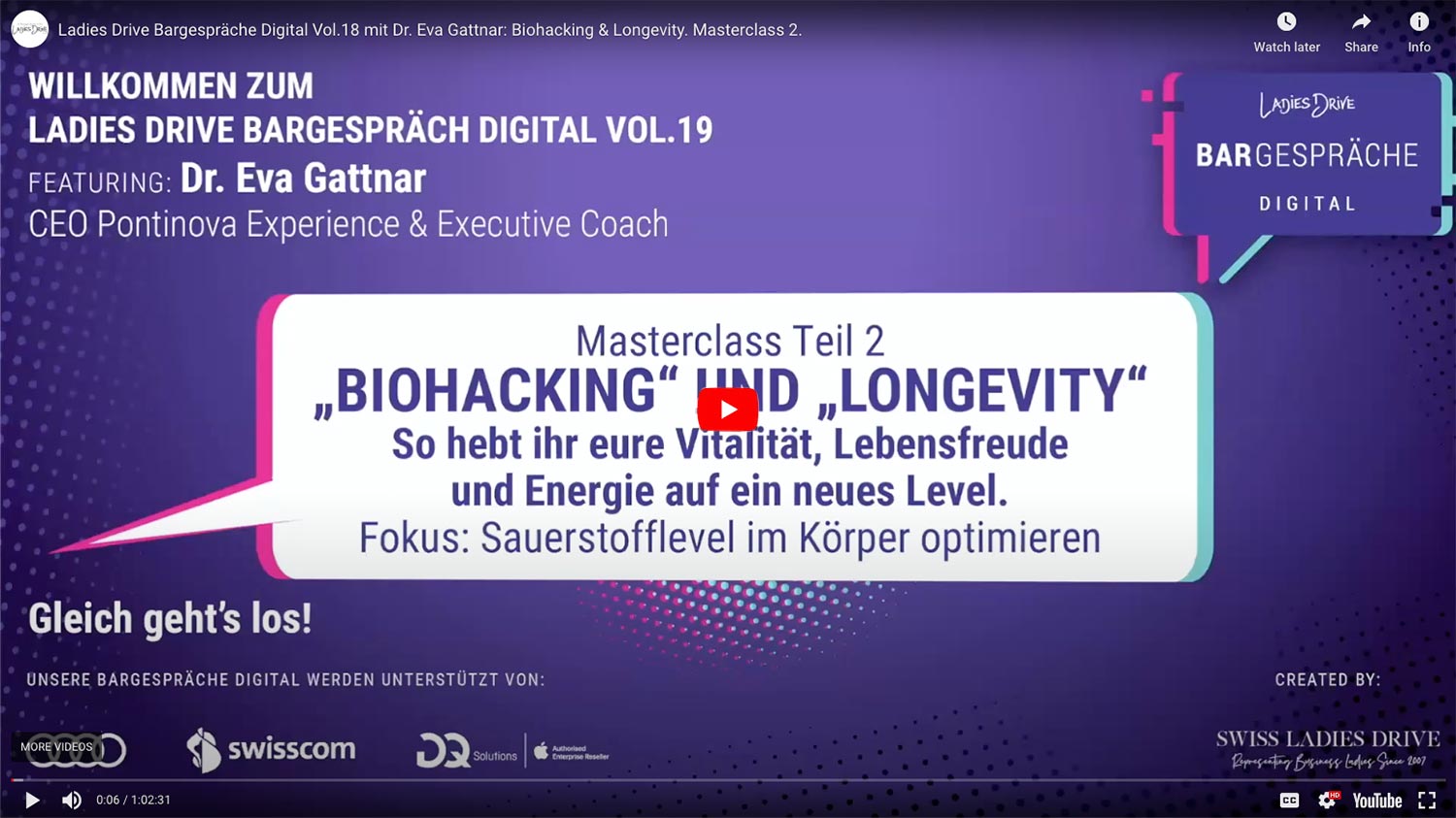 VIDEO – Bargespräche Digital Vol.19 mit Dr. Eva Gattnar: Biohacking & Longevity. Masterclass 2.