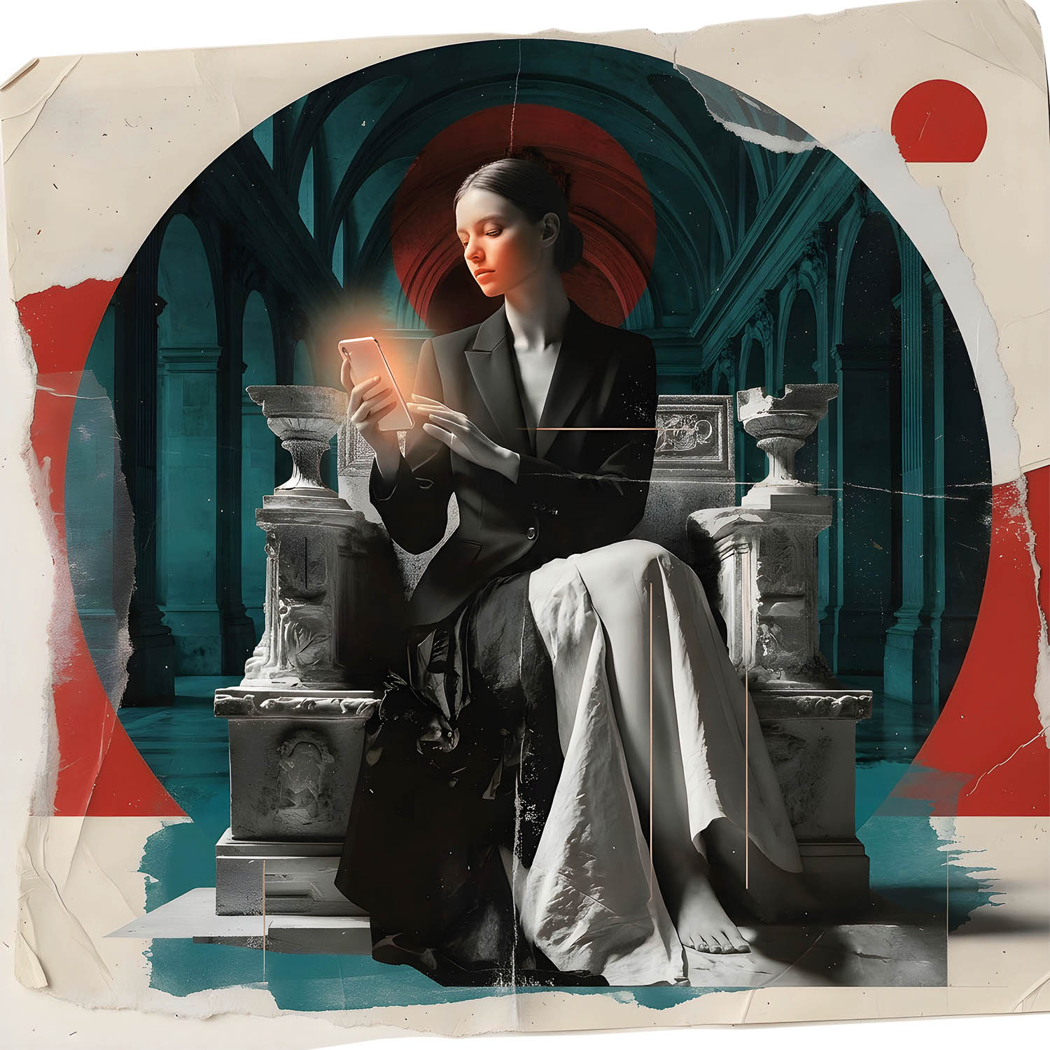 Ladies Drive No. 74. Prof. Dr. Katja Rost: Warum wir den Sinn heute im Netz suchen. Illustration: Natasha Papst